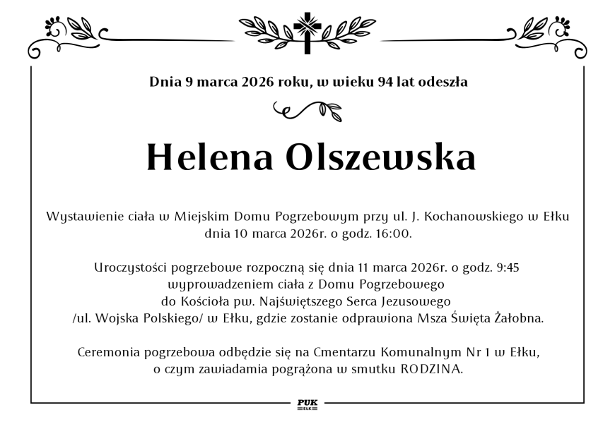 Helena Olszewska - nekrolog